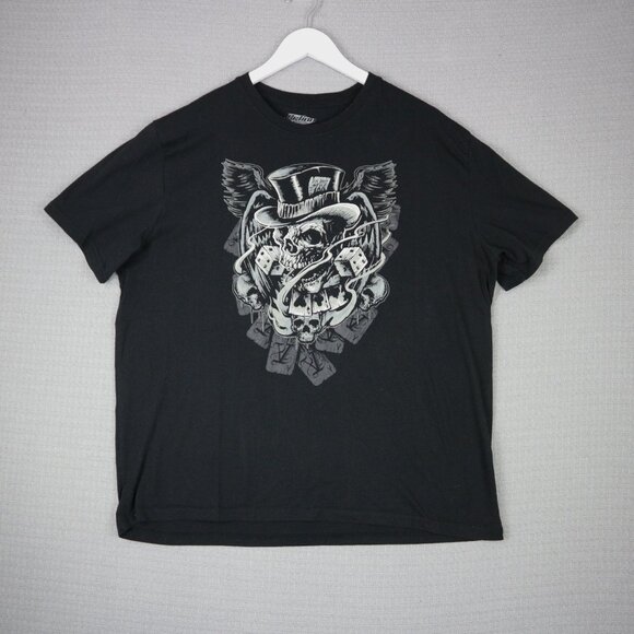 Action Apparel Skull Wings Casino Tee Mens XL - Picture 1 of 6